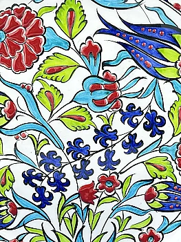 Açılış Hediyesi, Saray Bahçesi Motifli 25 cm İznik Çini Tabak - 2