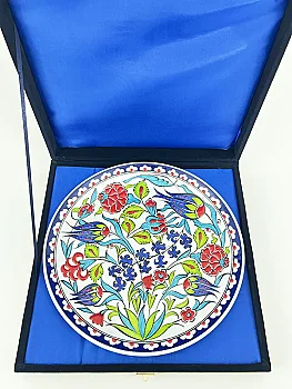 Açılış Hediyesi, Saray Bahçesi Motifli 25 cm İznik Çini Tabak - 3