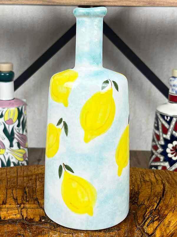 Limon Desenli El İşi Zeytinyağı ve Sos Sunum Şişesi 550 ml - 2