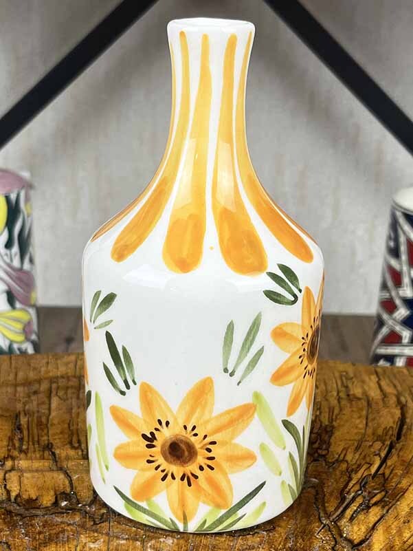 Ayçiçeği Desenli El İşi Zeytinyağlık 410 ml - 2