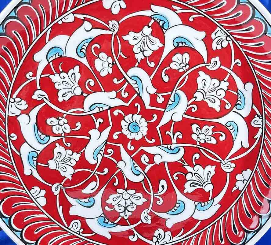 Baba Nakkas Pattern Iznik Ceramic Plate - 3