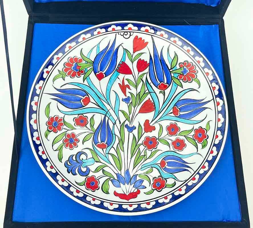 Baharın Laleleri İznik Çini Tabak 25 cm | El İşi Dekoratif Çini - 2