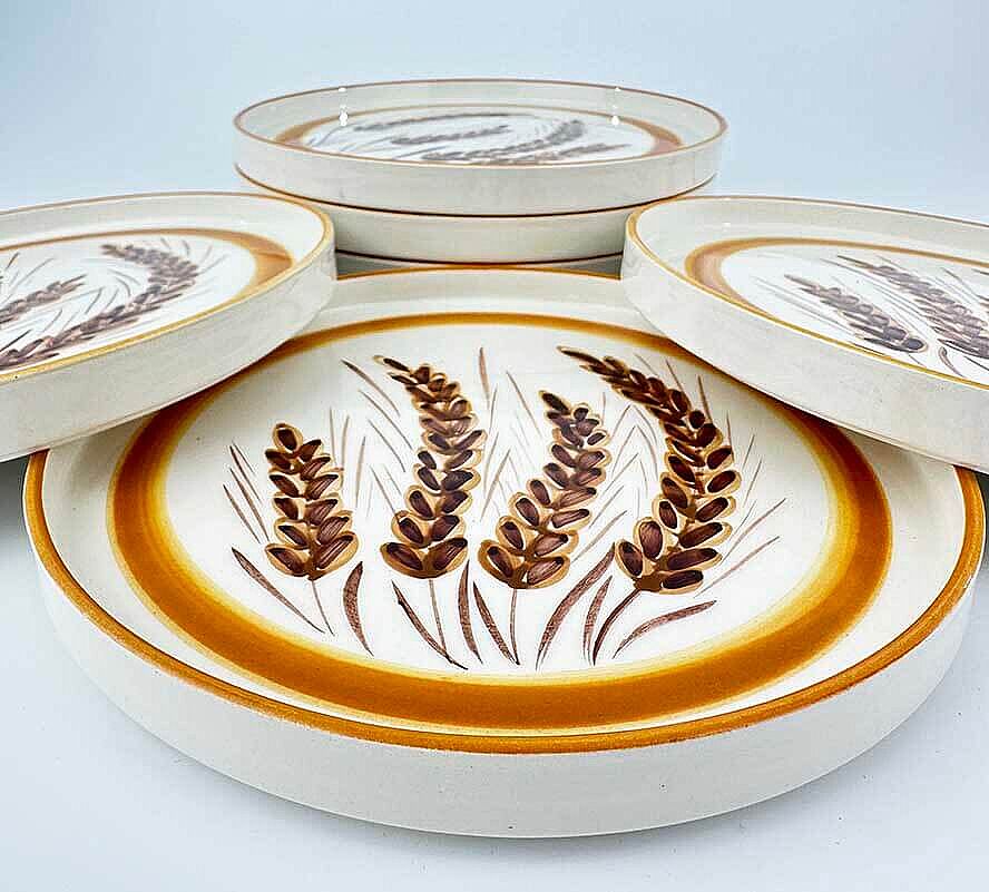 Buğday Başakları 6’lı Seramik Sunum Tabağı Seti 19 cm - 3