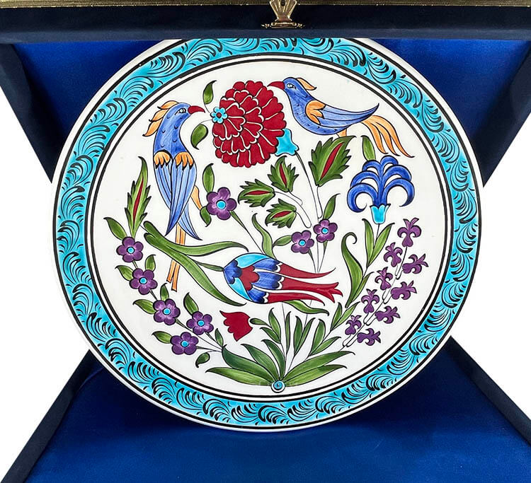 Cennet Bahçesi İznik Çini Tabak 30cm - 1