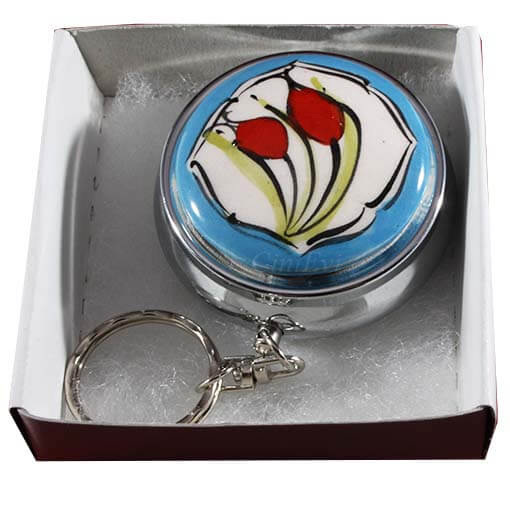 Çift Lale Çini Hap Kutusu - 1