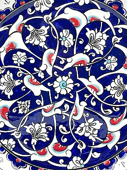 Cobalt Blue Rumi Iznik Ceramic Plate, 30 cm – VIP Corporate Gift - 2