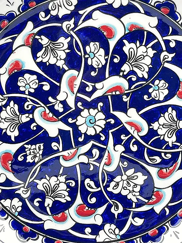 Cobalt Blue Rumi Iznik Ceramic Plate, 30 cm – VIP Corporate Gift - 2