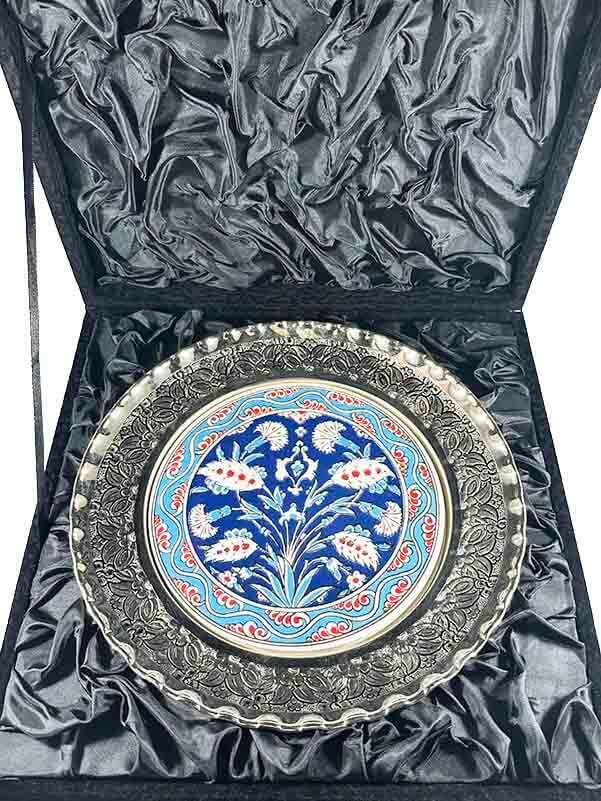 Devlet Erkanına Hediye 25cm Gümüş Tabak - 3