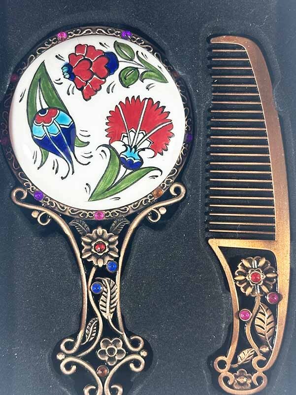 Doğum Günü Hediyesi Çini Ayna Seti - 2