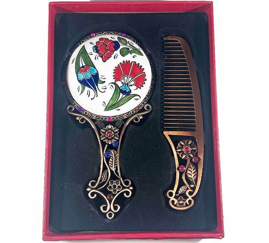 Doğum Günü Hediyesi Çini Ayna Seti - 1