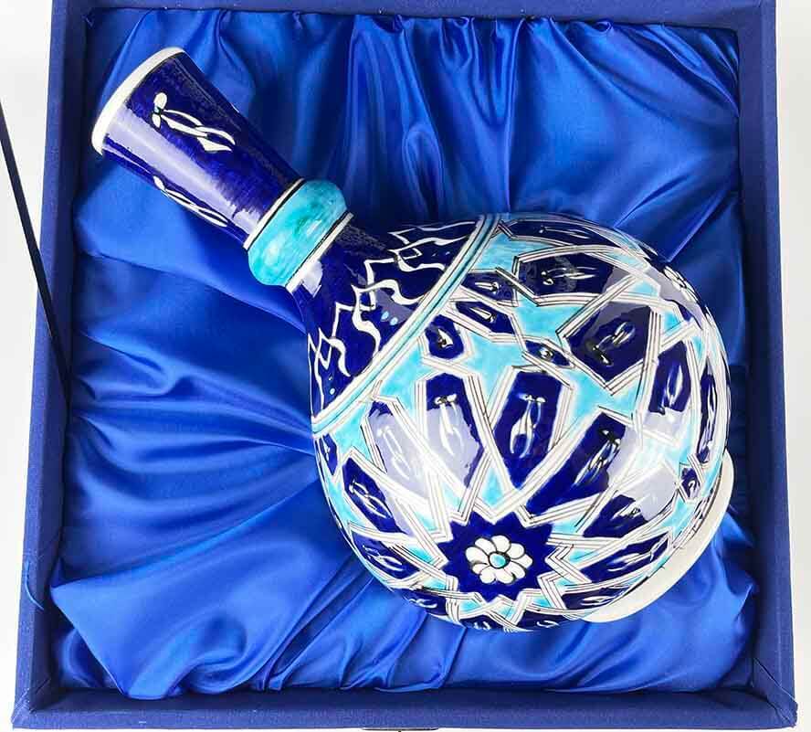 Ensemble Vase & Assiette en Céramique d’İznik – Étoile Seldjoukide - 4