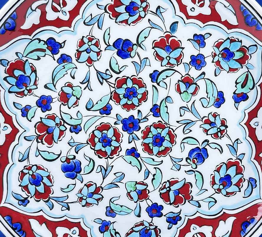 Floral Celebration Iznik Ceramic Plate - 3