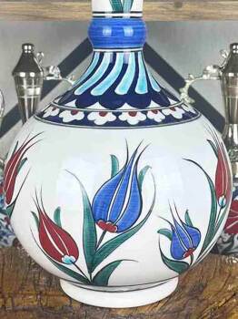Geleneksel Lale Deseni – İznik Çini Vazo - Çini Evi (1)