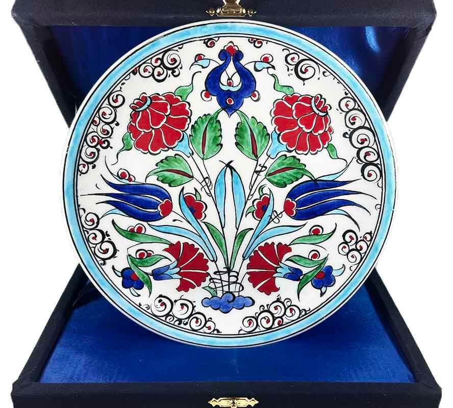 Yurt Dışı Ziyaret Hediyesi | İznik Çini Tabak 18cm - 1