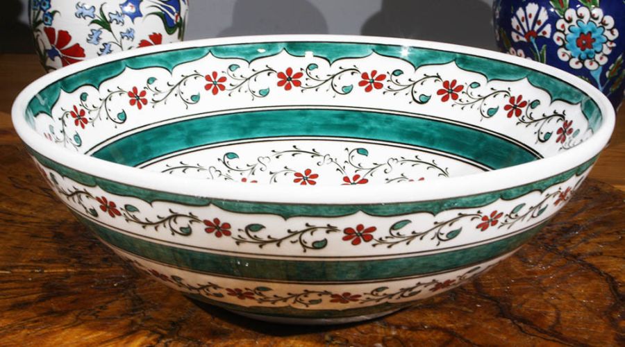 Haliç Desen 30 cm İznik Kâse - 1