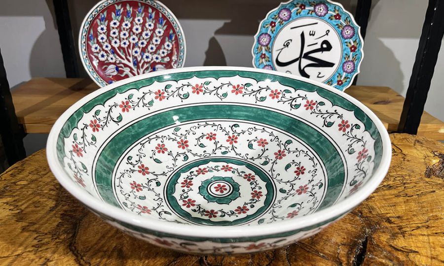 Haliç Desen 30 cm İznik Kâse - 2