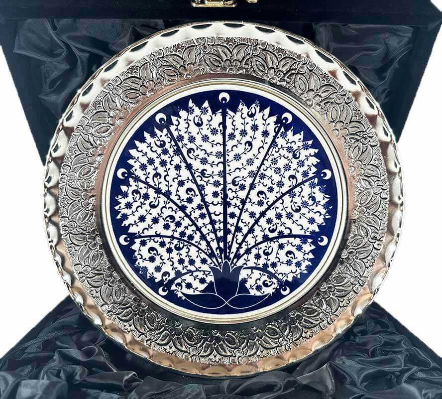 Haliç Motif Gümüş Tabak 25cm - 1
