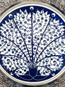 Haliç Motif Gümüş Tabak 25cm - 3