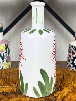 Handgefertigter Iznik-Keramik-Olivenölspender mit Lebensbaummotiv 550 ml - 2