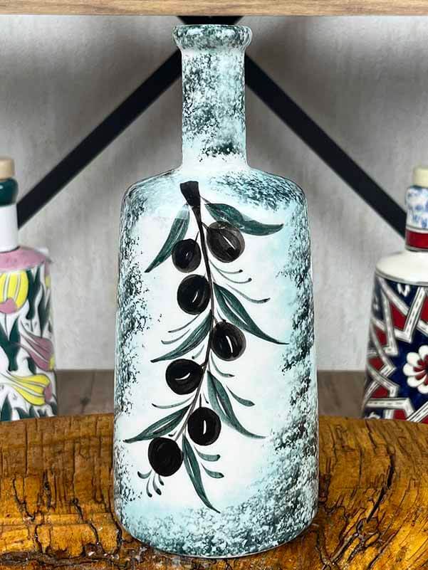 Handmade Aegean Olive Branch Olive Oil Dispenser 550 ml - 2