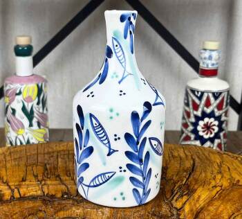 Handmade Fish Pattern Olive Oil Dispenser 410 ml - 2