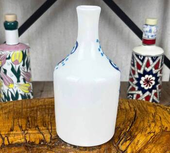 Handmade Tree of Life and Evil Eye Pattern Olive Oil Bottle 410 ml - 2