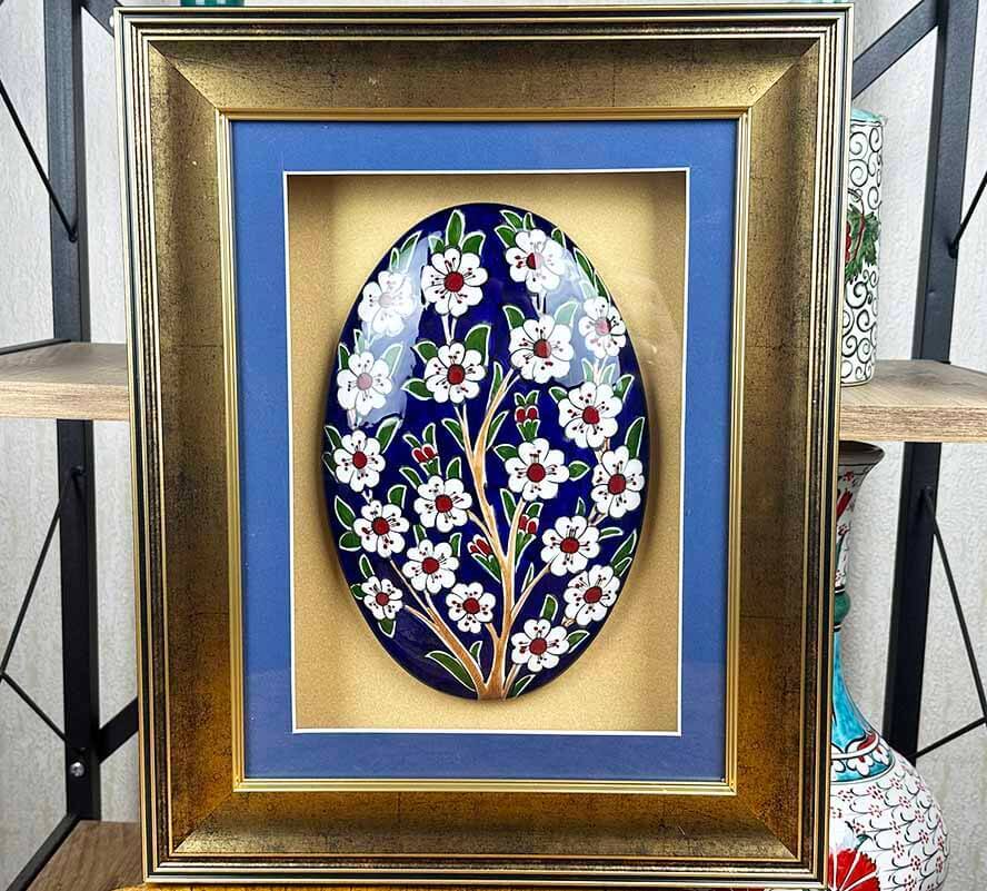 Hayat Ağacı Motifli İznik Çini Duvar Süsü | Kurumsal Hediye Seçeneği - 1