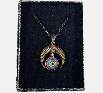 Hilal Bronz Çini Kolye - 2