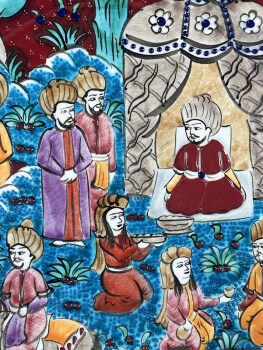 Hükümdarın Sohbeti – Osmanlı Minyatürlü İznik Çini Tabak - 2