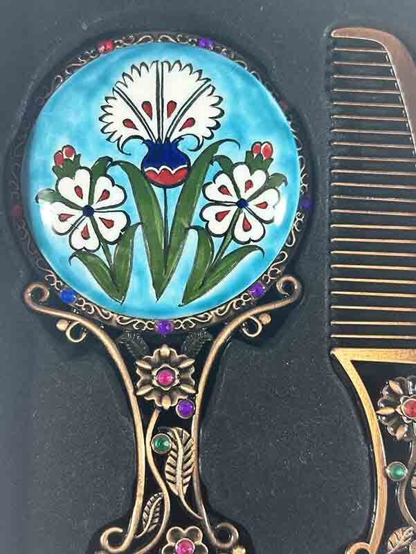 İznik Çini Makyaj Aynası Seti - 1
