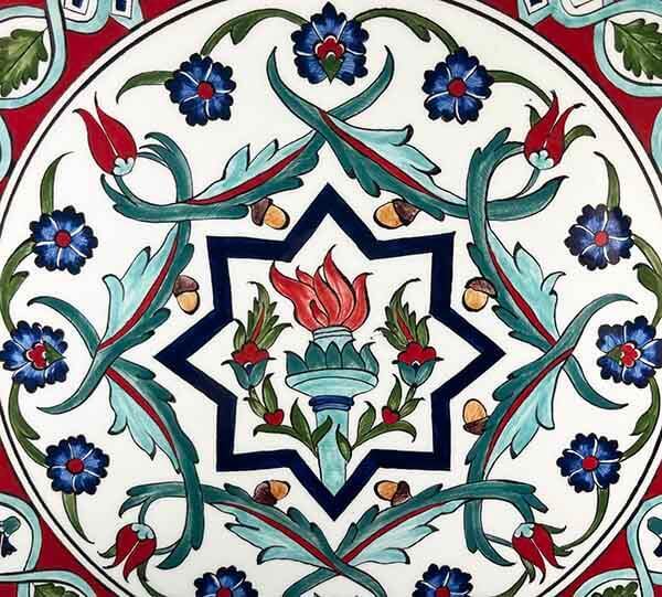 İznik Çini Tabak | ABD Türkiye İş Hediyesi 30 cm - 2