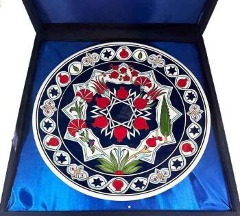 İspanya Türkiye İş Hediyesi İznik Çini Tabak 30 cm - 5
