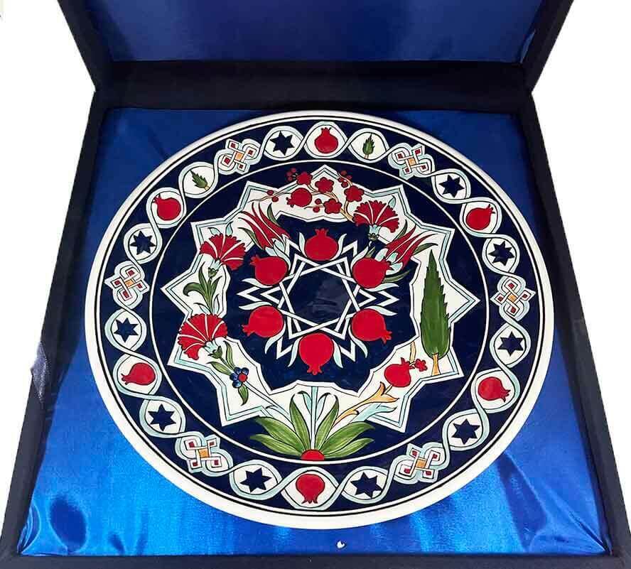 İspanya Türkiye İş Hediyesi İznik Çini Tabak 30 cm - 5