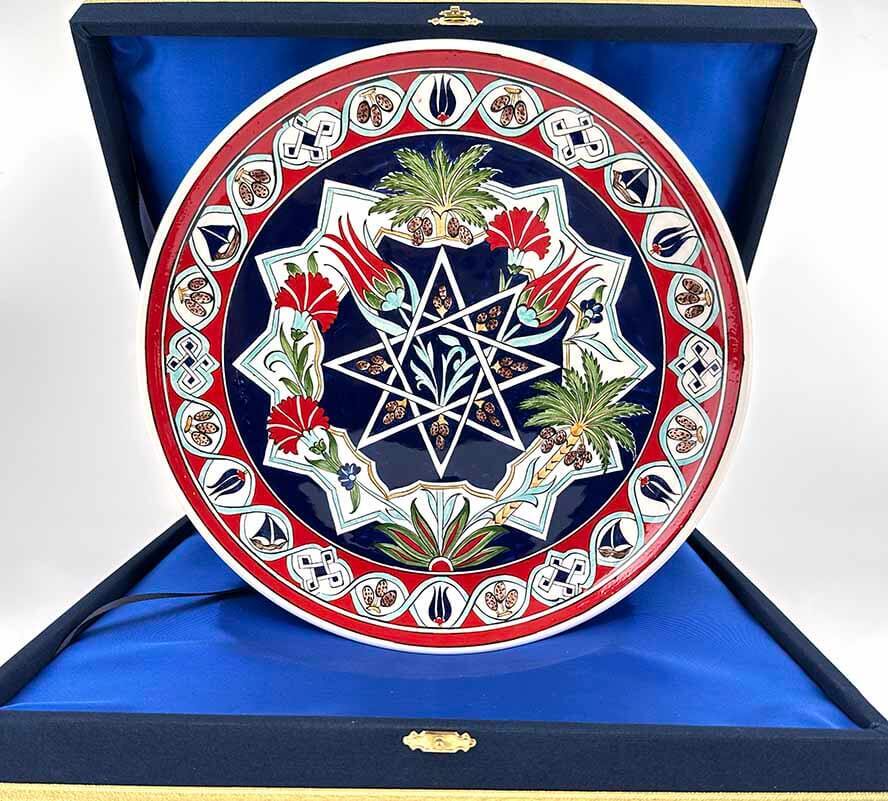 İznik Çini Tabak | BAE Türkiye İş Hediyesi 30 cm - 1