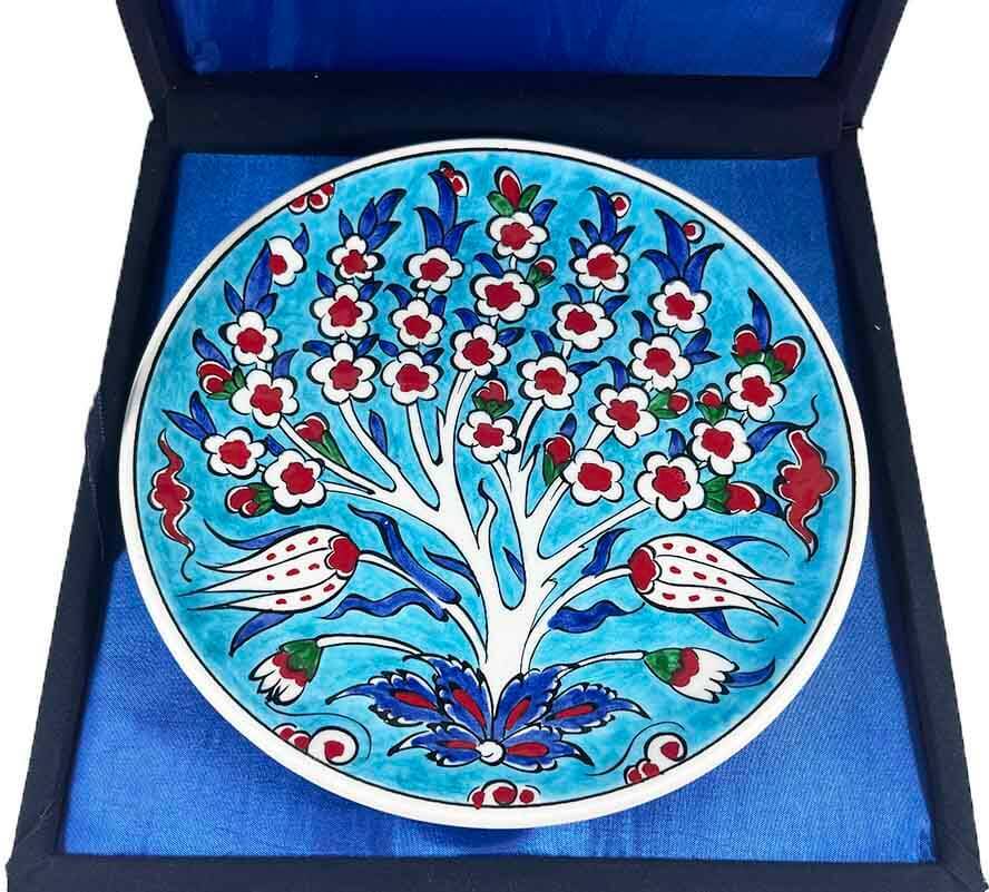 İznik Çini Tabak | Bereket Hediyesi Hayat Ağacı 18 cm - 3