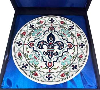 İznik Çini Tabak | Fransa Türkiye İş Hediyesi 30 cm - 6