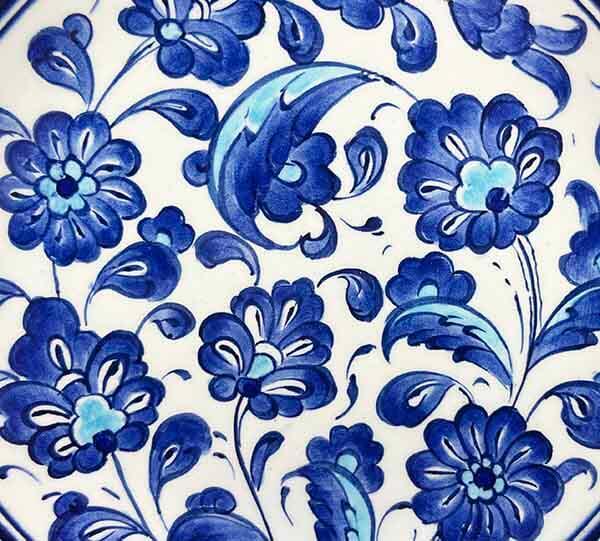 İznik Çini Tabak | Geleneksel Hatayi Desenli 18 cm - 3