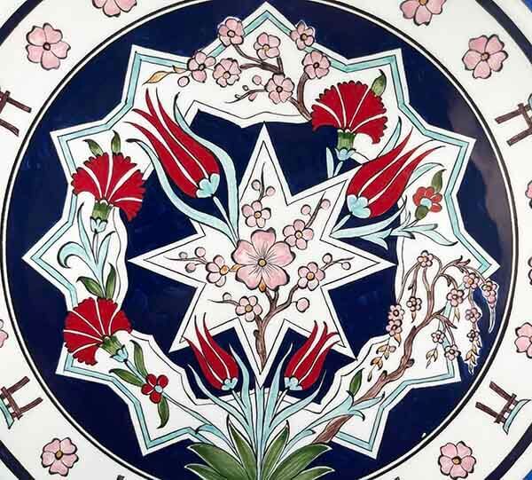 İznik Çini Tabak | Japonya Türkiye İş Hediyesi 30 cm - 2