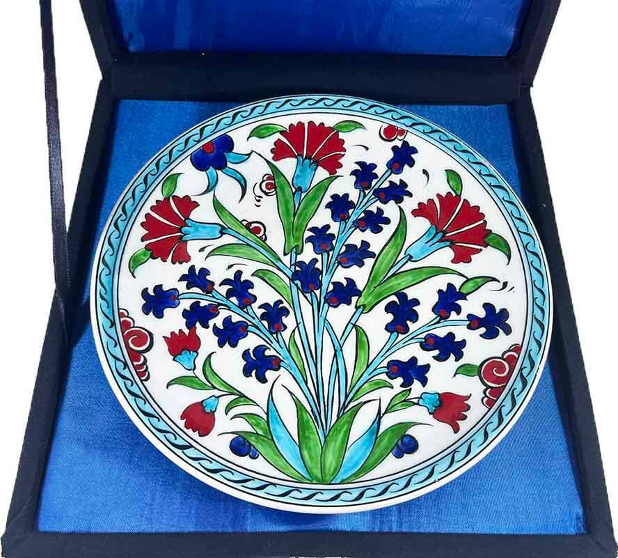 İznik Çini Tabak | Karanfil Bahçesi 18 cm - 3