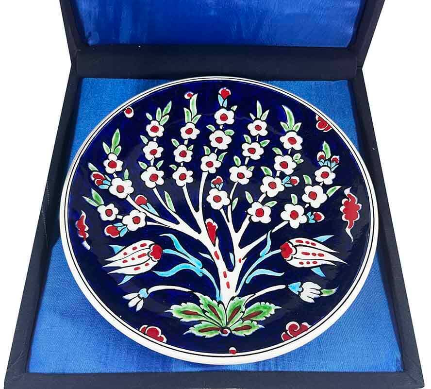 İznik Çini Tabak | Osmanlı Hayat Ağacı Motifli 18 cm - 2