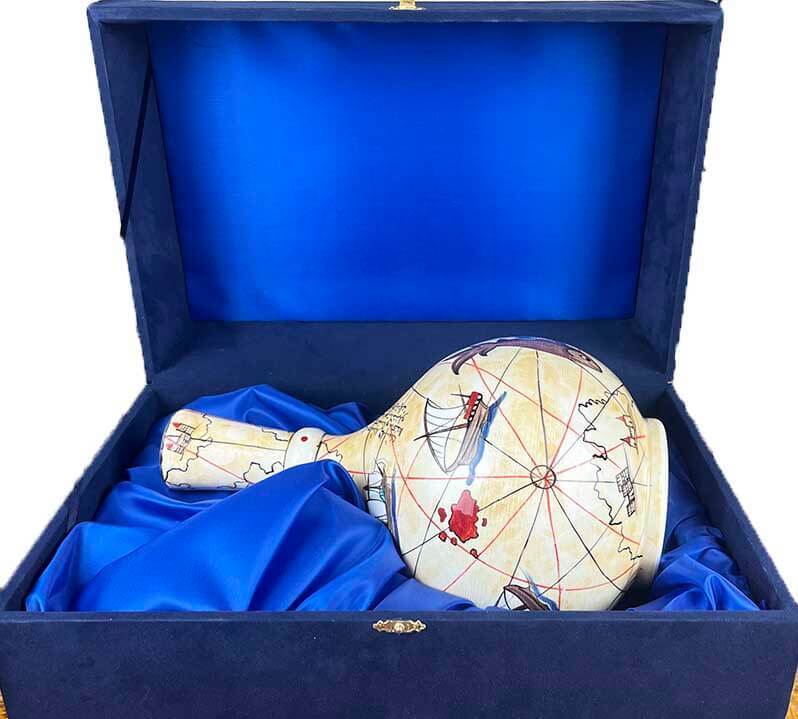 İznik Çini Vazo | Piri Reis Haritalı 30 cm - 6