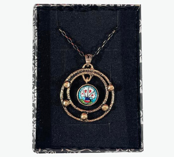Karanfil Çini Bronz Kolye - 2