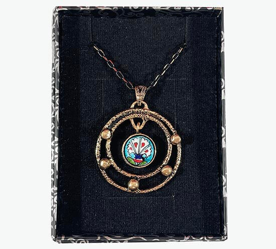 Karanfil Çini Bronz Kolye - 2