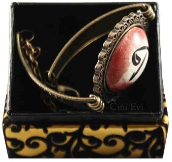 Kırmızı Vav Elif Desenli Çini Bileklik - 2