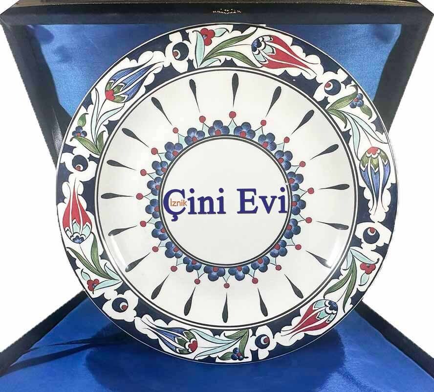 Kişiye Özel Makam Hediyesi – Lale Motifli İznik Çini Tabak - 1