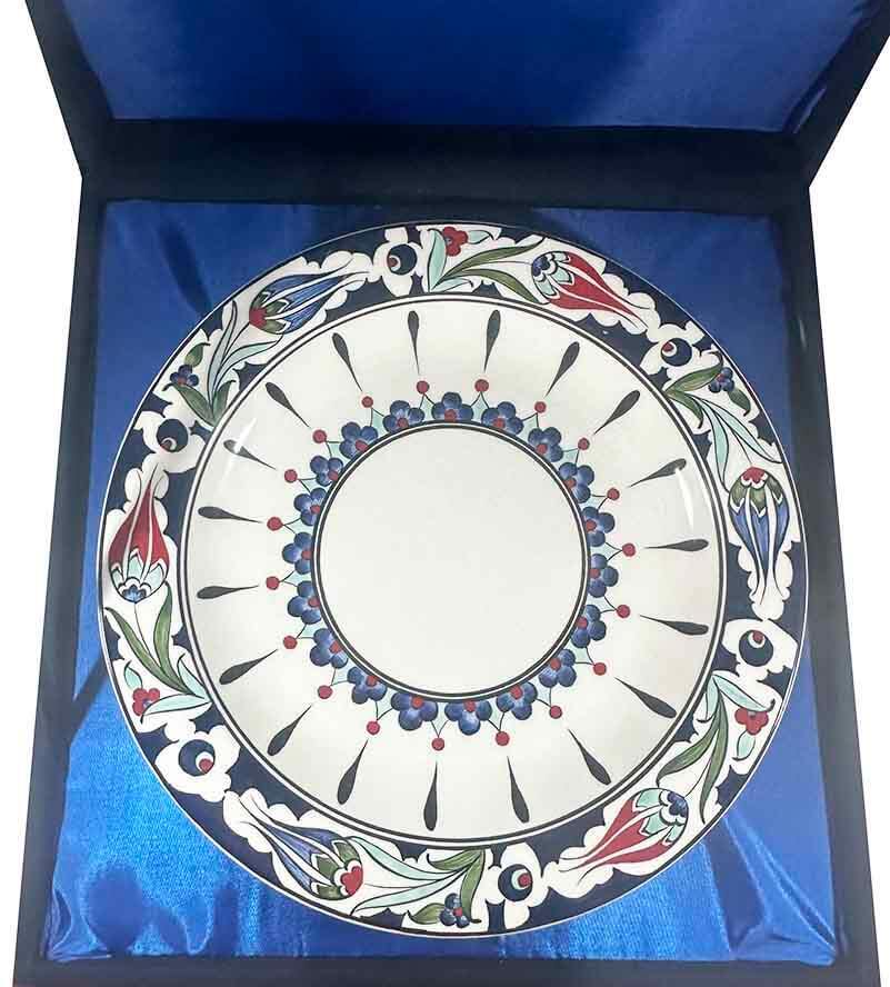 Kişiye Özel Makam Hediyesi – Lale Motifli İznik Çini Tabak - 3
