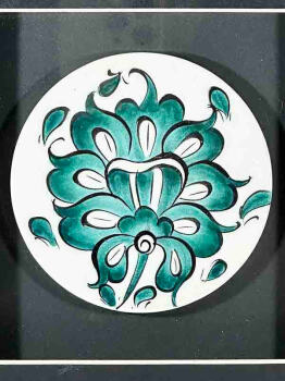 Kurumsal Hediye İznik çini Lotus Motifli Plaket - 2