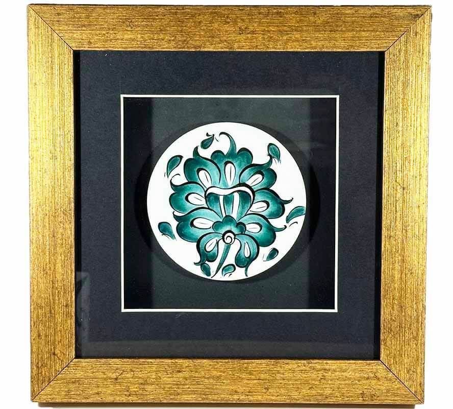 Kurumsal Hediye İznik çini Lotus Motifli Plaket - 1