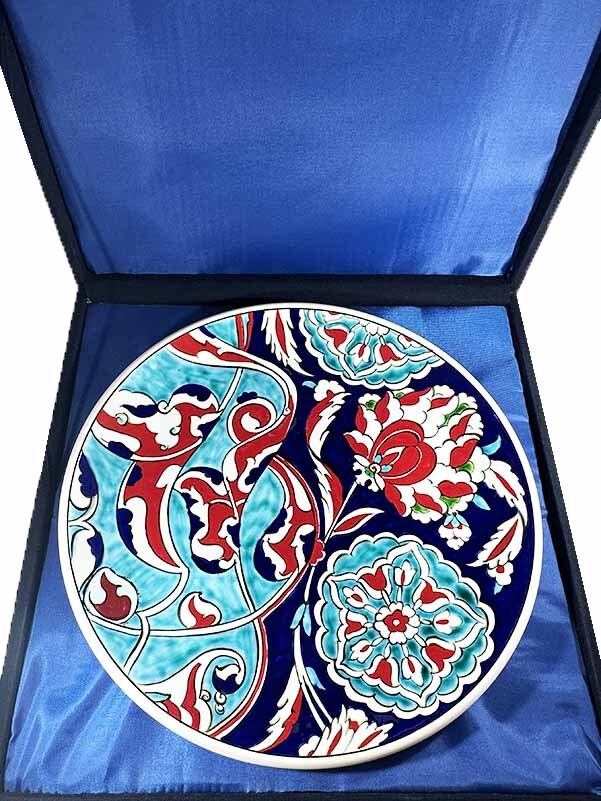 Kutlama ve Düğün Hediyesi, İznik Çini Tabak 30cm - 3