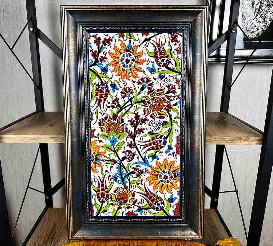 Lale Bahçesi İznik Pano 20 x 40 cm - 1